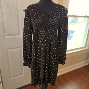 BeachLunchLounge Black and Yellow Polkadot dress